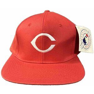 Vintage 90s Cincinnati Reds Snapback Hat MLB Genuine Merchandise Solid White C